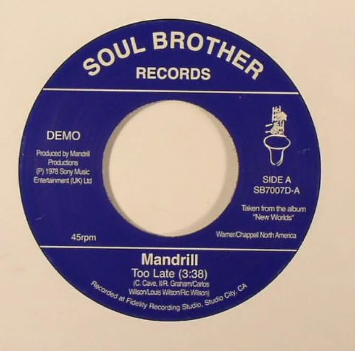 Front cover — MANDRILL — Too Late