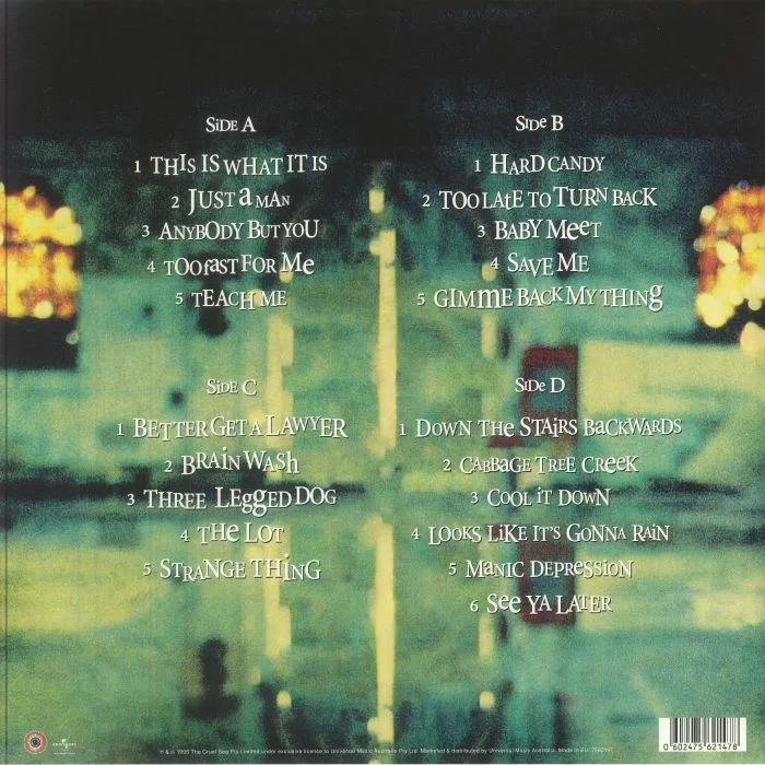 Back cover — The CRUEL SEA — Three Legged Dog (30th Anniversary Edition)