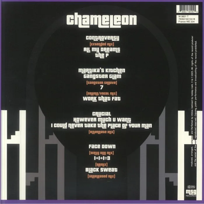 Back cover — PRINCE — Chameleon Vol 4