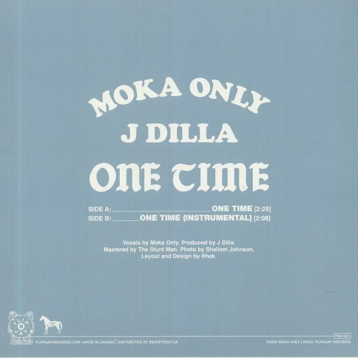 Back cover — MOKA ONLY / J DILLA — One Time