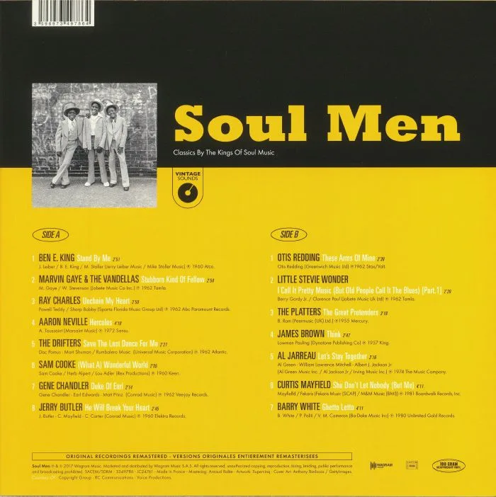 Обратная сторона обложки — VARIOUS — Soul Men: Classics From The Kings Of Soul Music