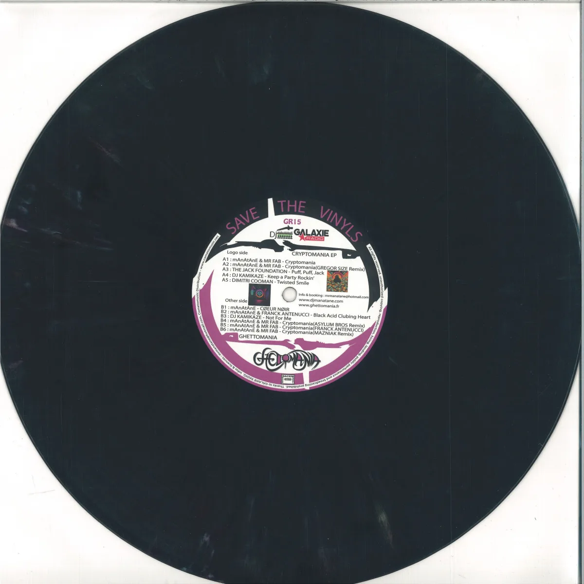 Back cover — Ghettomania Records — Cryptomania EP