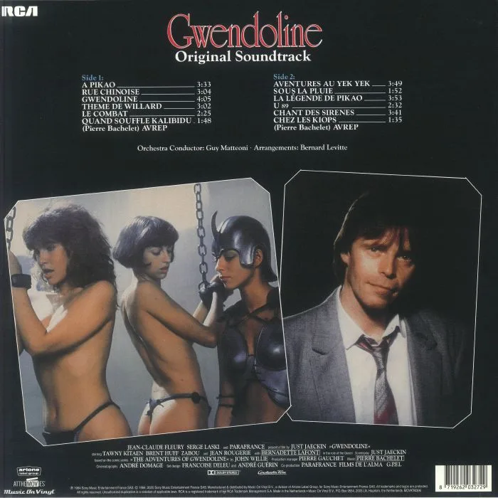 Back cover — Pierre BACHELET — Gwendoline (Soundtrack) (reissue)