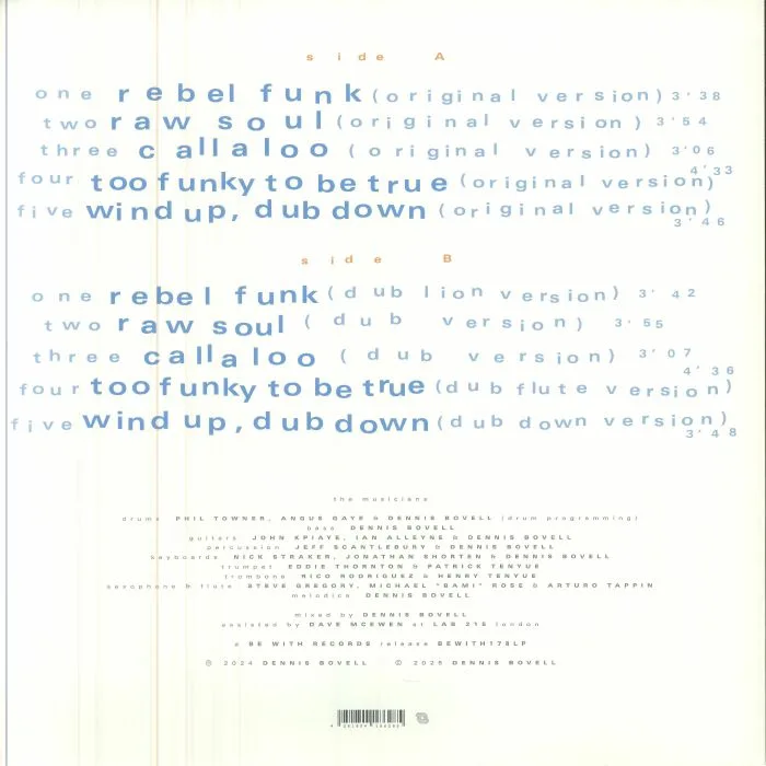 Back cover — Dennis BOVELL — Cloud Music