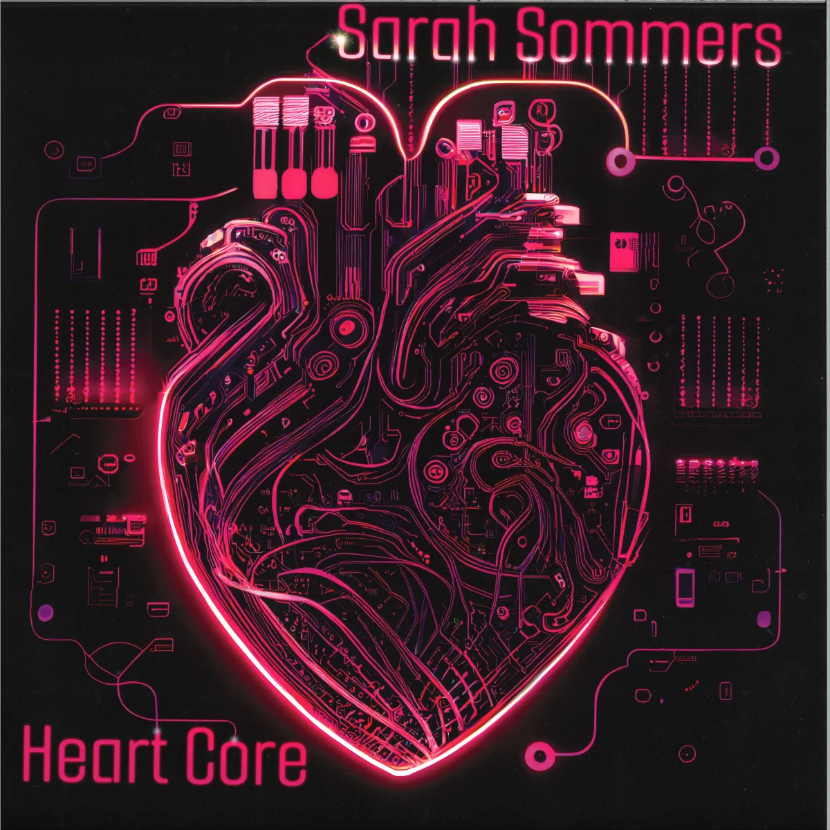 Back cover — Sarah Sommers — HEARTCORE LP 2x12"