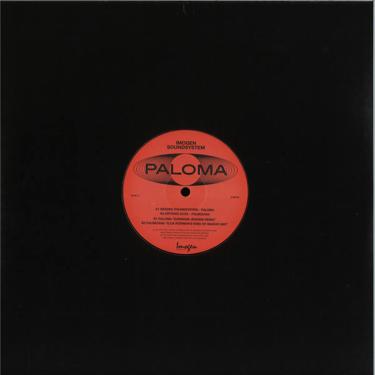 Back cover — Imogen Soundsystem — Paloma EP