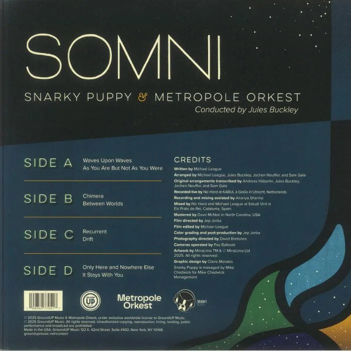 Back cover — SNARKY PUPPY / METROPOLE ORKEST — Somni
