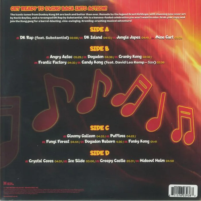 Обратная сторона обложки — Grant KIRKHOPE — Rare Treats: Donkey Kong 64 Revisited (Soundtrack)