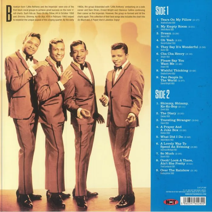 Back cover — LITTLE ANTHONY & THE IMPERIALS — The Very Best Of Little Anthony & The Imperials