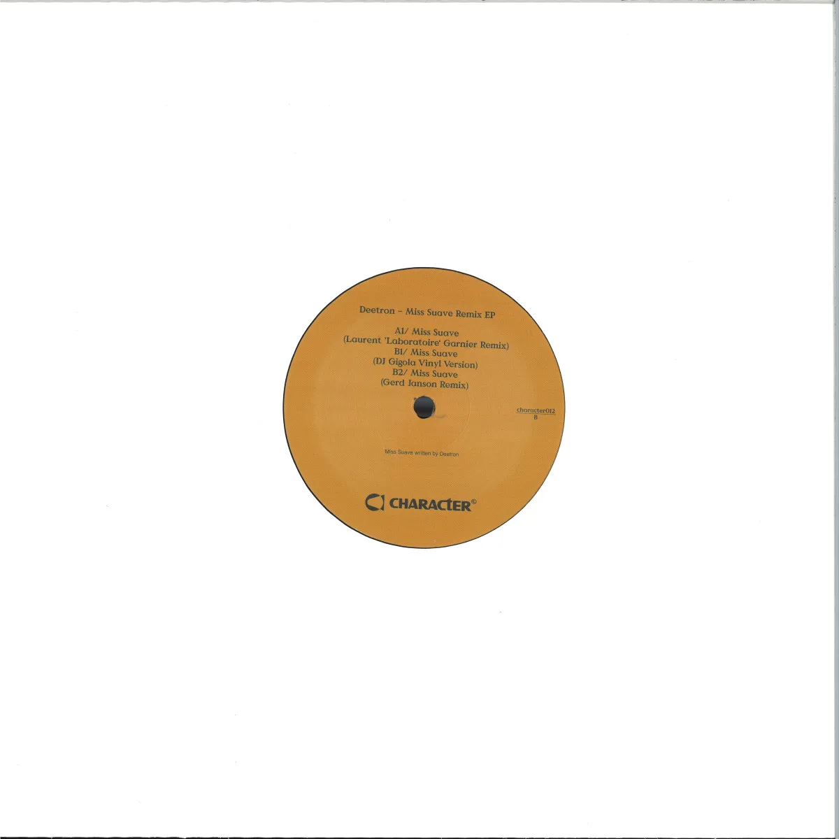 Back cover — Deetron — MISS SUAVE REMIX EP