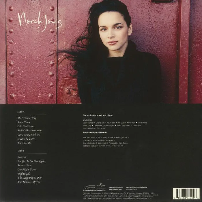 Обратная сторона обложки — Norah JONES — Come Away With Me (20th Anniversary Edition) (B-STOCK)