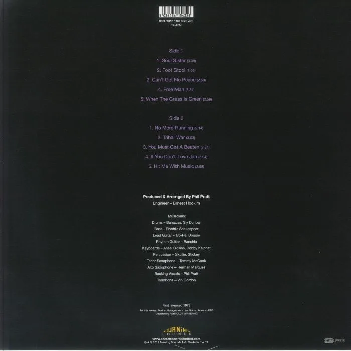 Back cover — Al CAMPBELL — No More Running (reissue)
