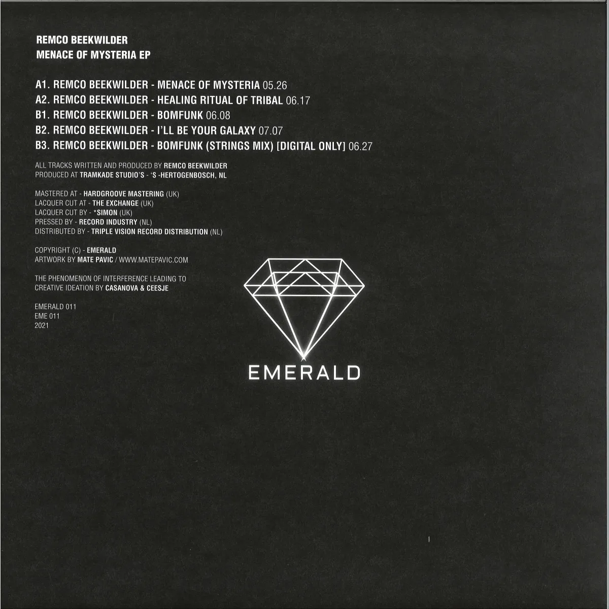Back cover — Remco Beekwilder — Menace Of Mysteria