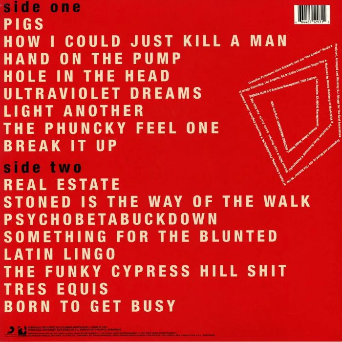 Back cover — CYPRESS HILL — Cypress Hill (reissue)