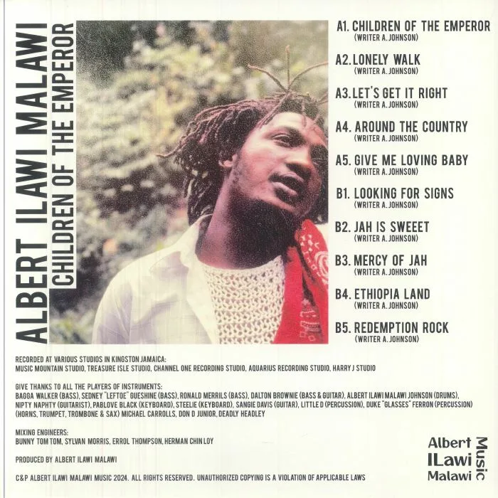 Обратная сторона обложки — Albert Ilawi MALAWI — Children Of The Emperor
