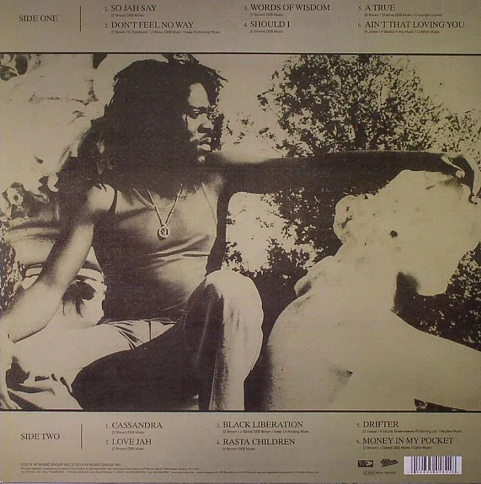 Back cover — Dennis BROWN — Words Of Wisdom