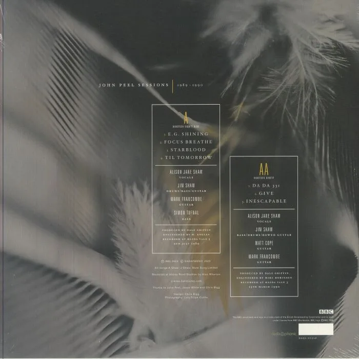 Обратная сторона обложки — CRANES — John Peel Sessions: 1989-1990