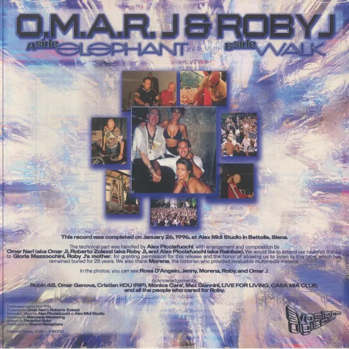 Back cover — ROBY J / OMAR J — Elephant Walk EP