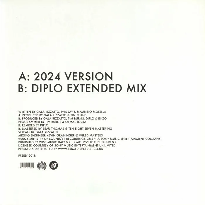 Back cover — GALA — Freed From Desire (reissue)