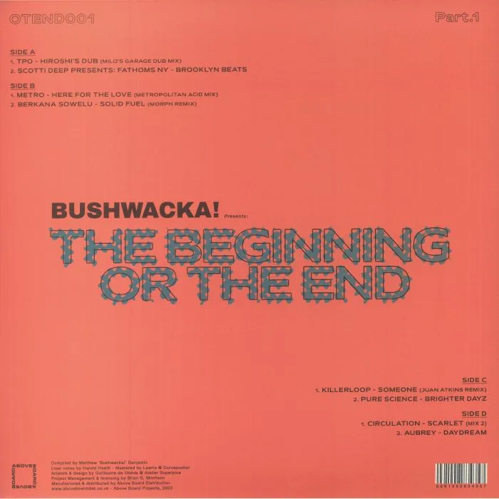 Обратная сторона обложки — BUSHWACKA / VARIOUS — Bushwacka! Presents The Beginning Or The End Part 1