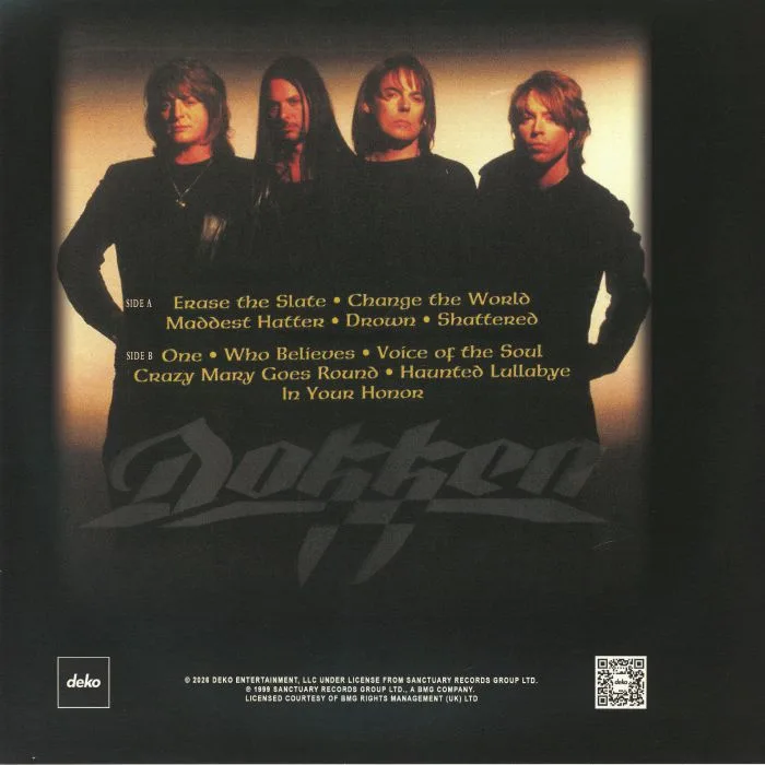 Back cover — DOKKEN — Erase The Slate (reissue)