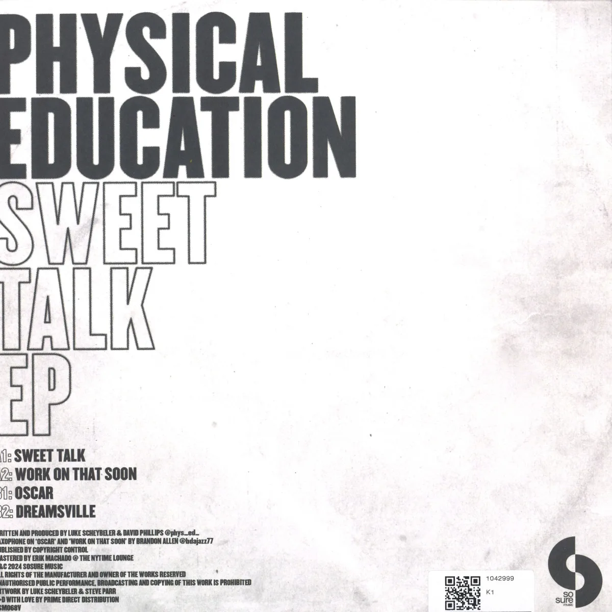 Back cover — Physical Education — Sweet Talk EP