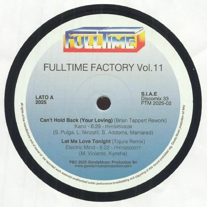 Front cover — KANO / ELECTRIC MIND / MAURICE MC GEE / DFX — Full Time Factory Vol 11