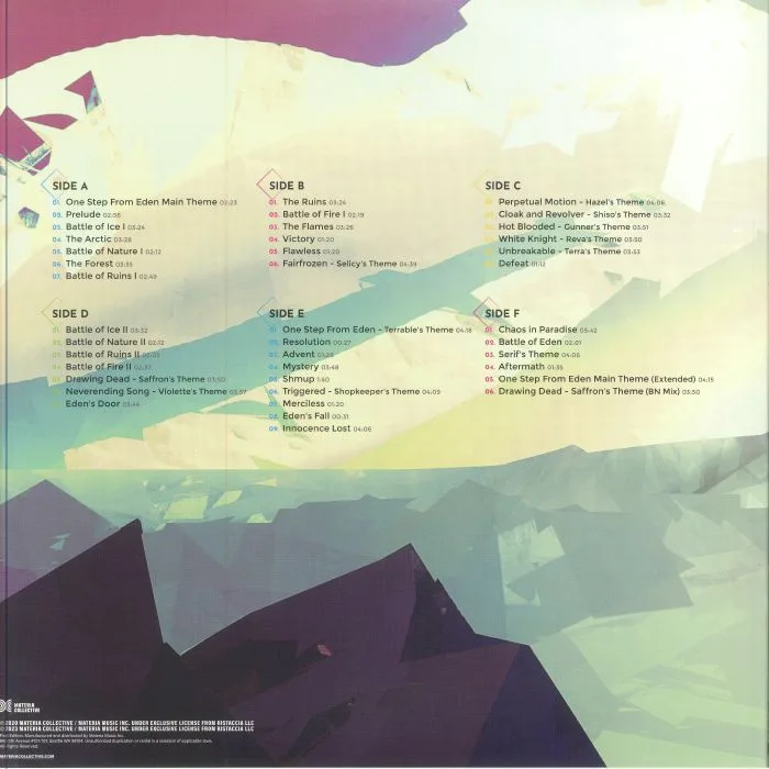 Back cover — STEEL PLUS / GAROAD — One Step From Eden (Soundtrack)