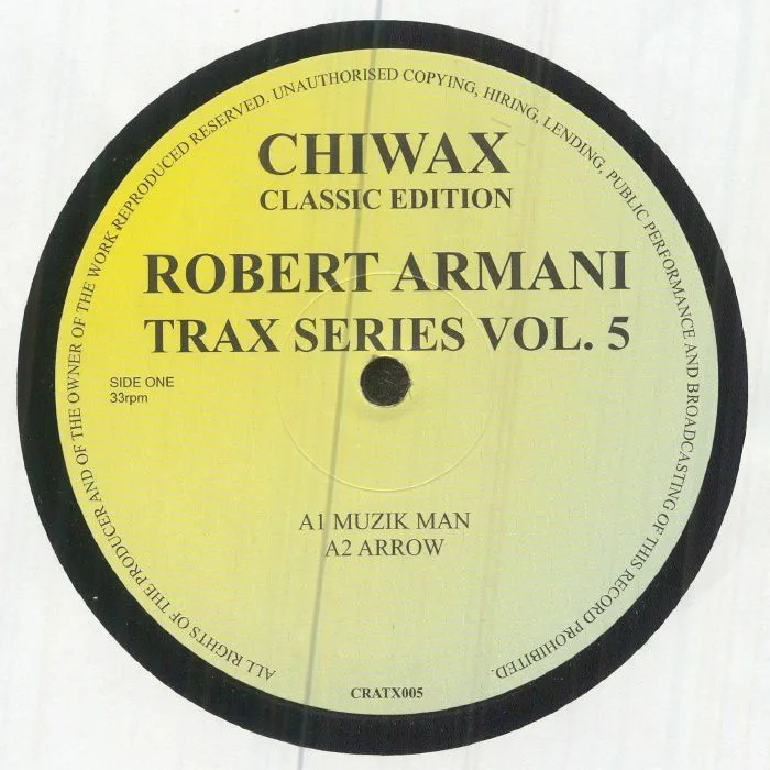 Лицевая сторона обложки — Robert ARMANI — Trax Series Volume Five
