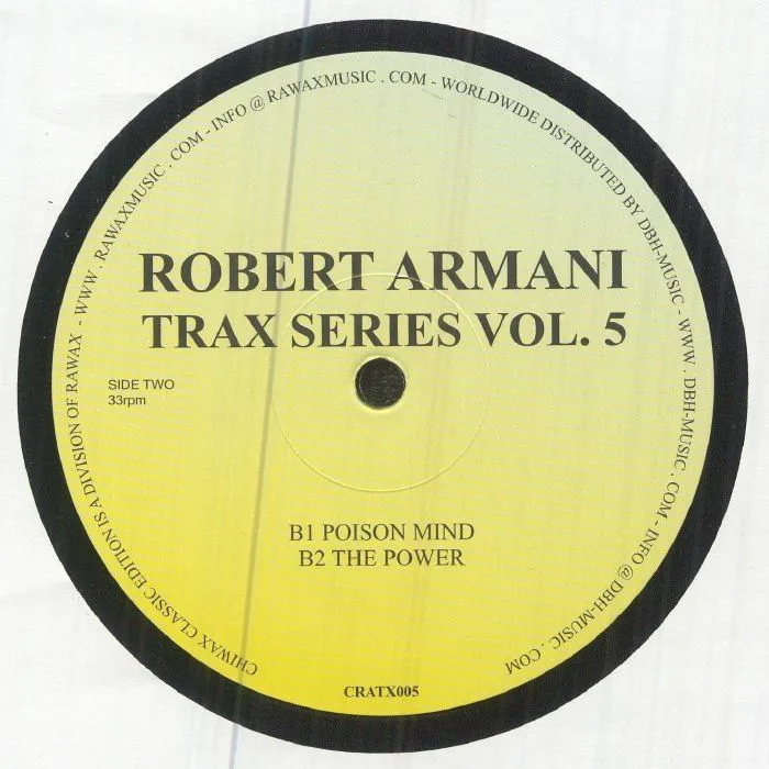 Обратная сторона обложки — Robert ARMANI — Trax Series Volume Five