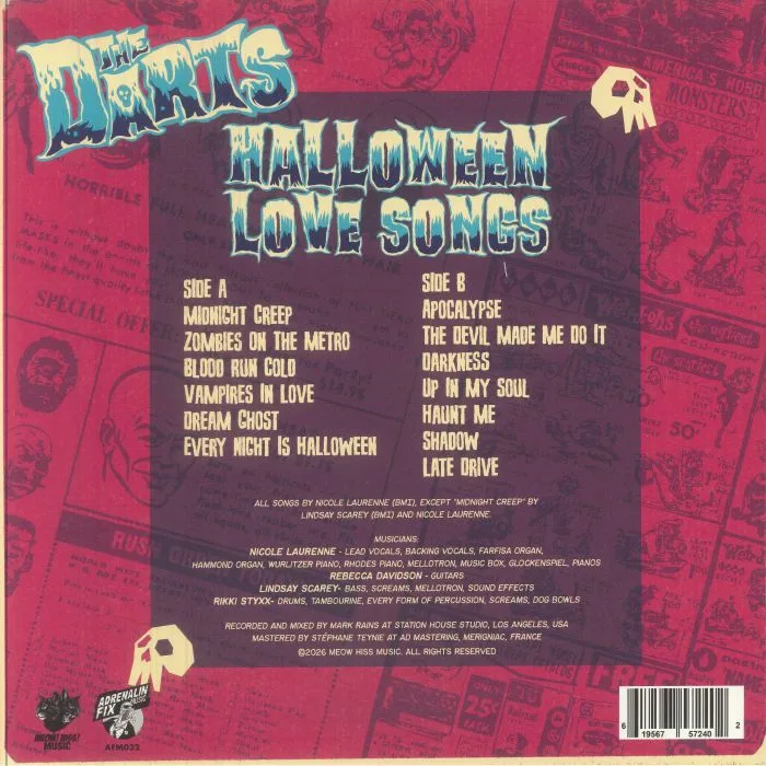 Обратная сторона обложки — The DARTS — Halloween Love Songs