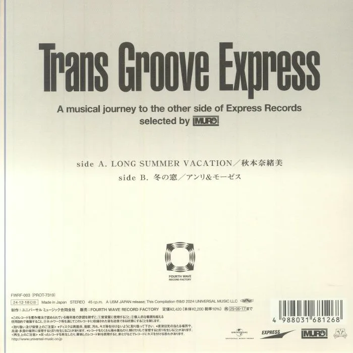 Back cover — Naomi AKIMOTO / ANTI & MOSES — Long Summer Vacation