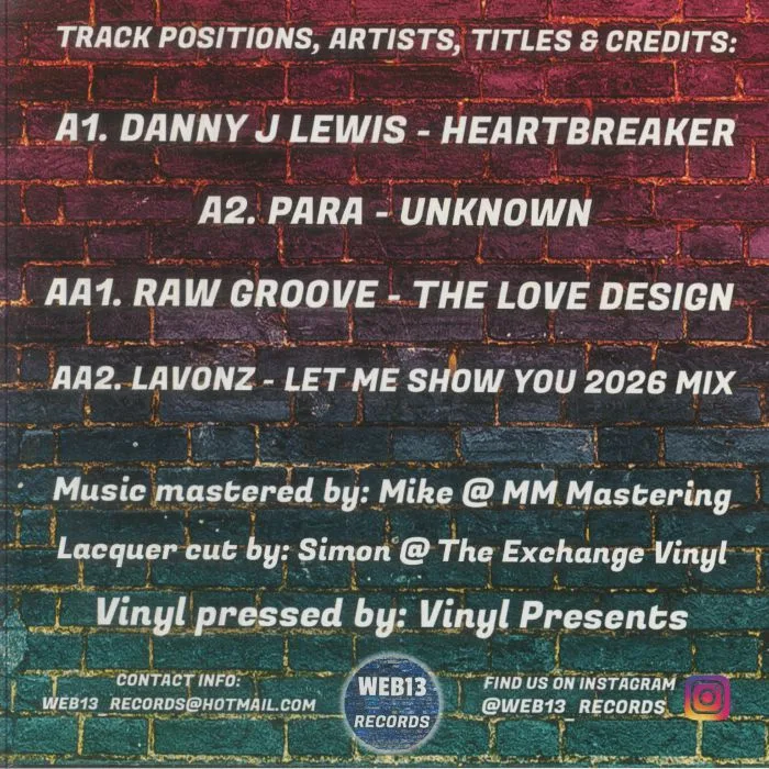 Обратная сторона обложки — Danny J LEWIS / PARA / RAW GROOVE / LAVONZ — The Producers Press Vol 3