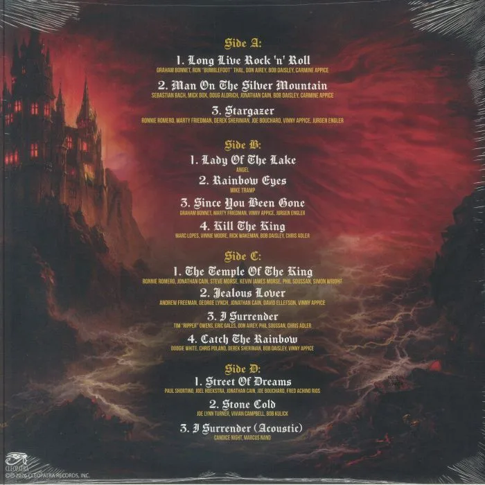 Обратная сторона обложки — VARIOUS — Ride The Rainbow: The Ultimate Tribute To Ritchie Blackmore's Rainbow