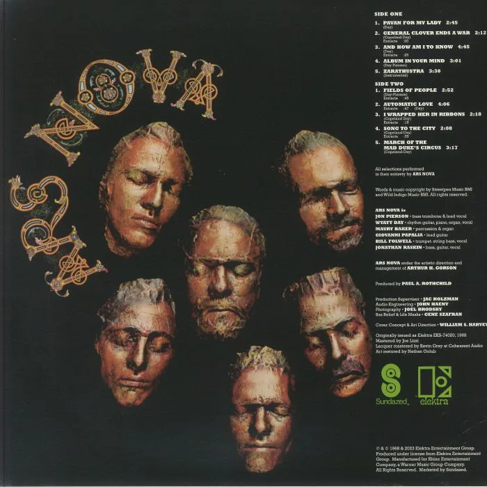 Back cover — ARS NOVA — Ars Nova (reissue)