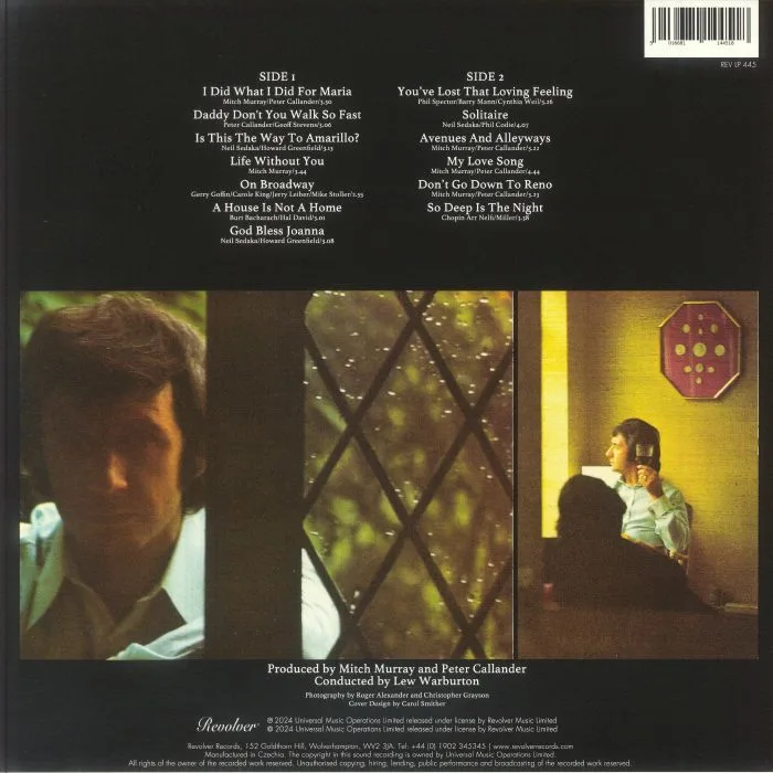 Обратная сторона обложки — Tony CHRISTIE — With Loving Feeling (half speed remastered)