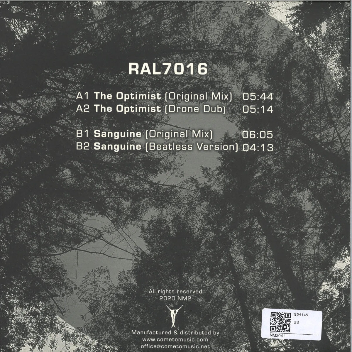 Back cover — Ral7016 — The Optimist / Sanguine