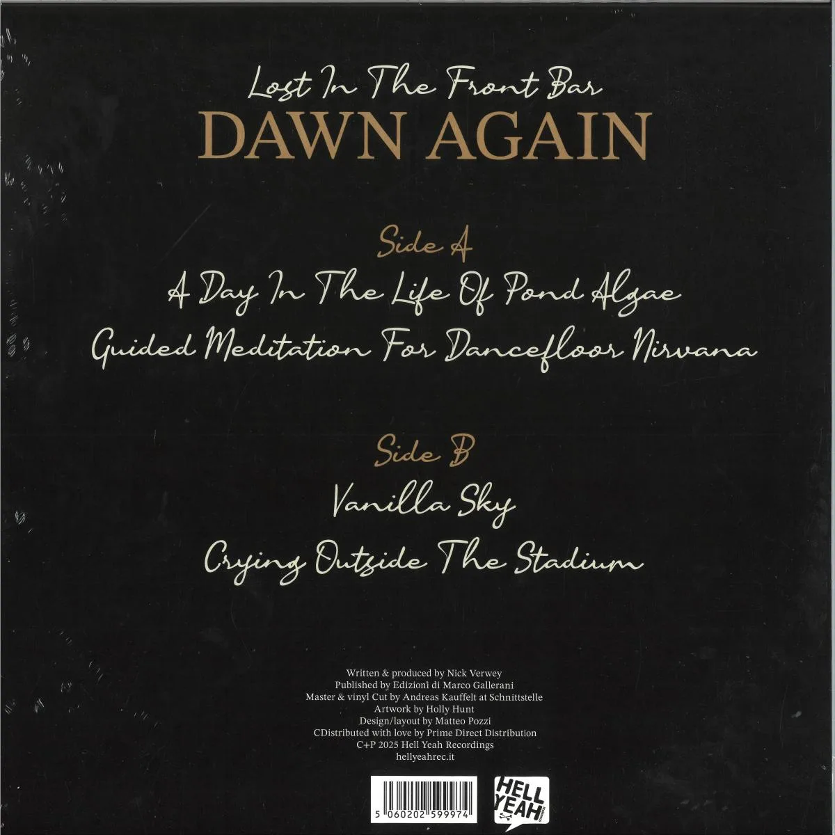 Обратная сторона обложки — Dawn Again — Lost In The Front Bar EP