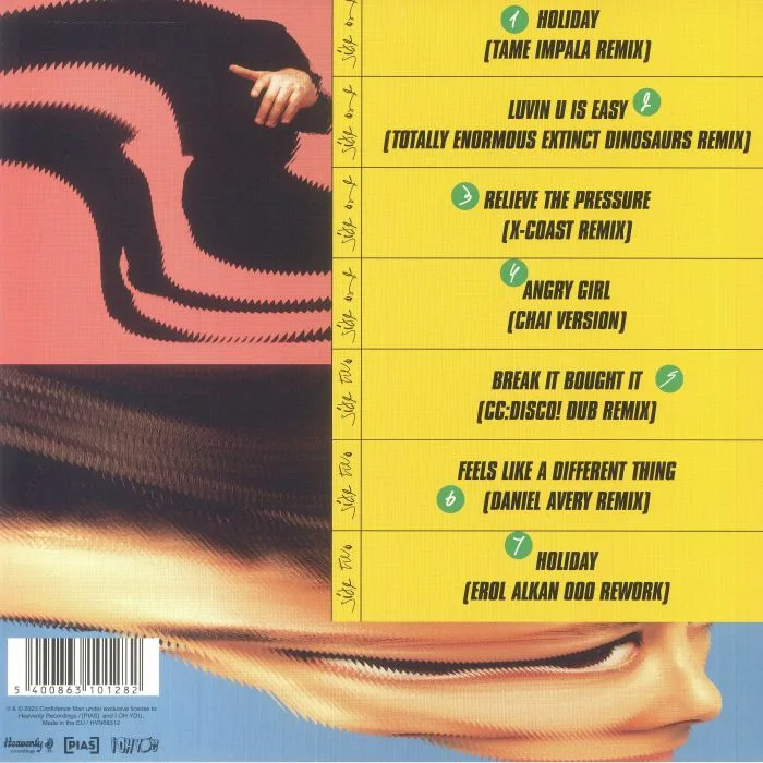Обратная сторона обложки — CONFIDENCE MAN — Re Tilt (Record Store Day RSD 2023)