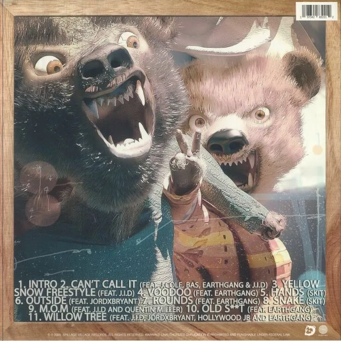 Back cover — SPILLAGE VILLAGE — Bears Like This Too Much (Record Store Day RSD 2025)