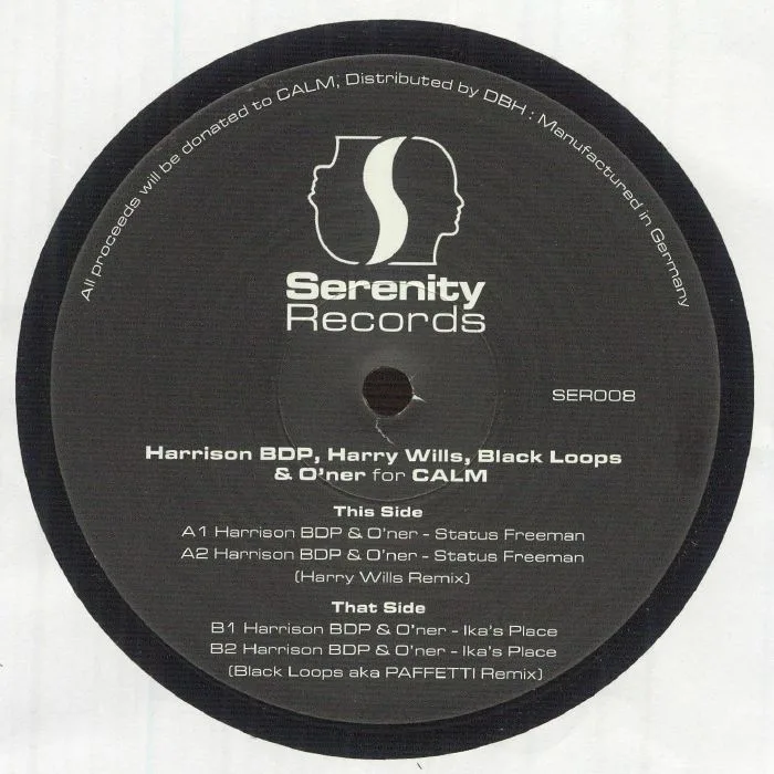 Front cover — HARRISON BDP / HARRY WILLS / BLACK LOOPS / O'NER — Harrison BDP / Harry Wills / Black Loops aka PAFFETTI & O'ner For CALM (SER008)