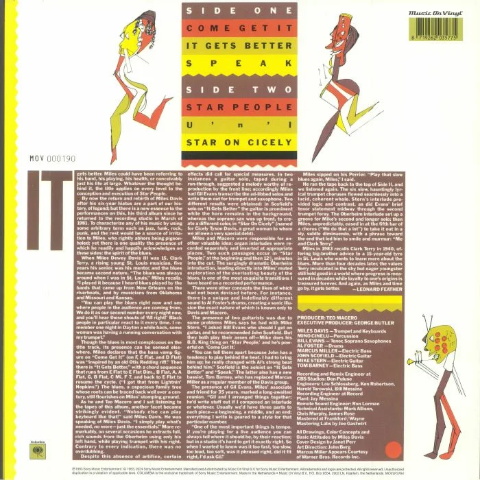 Обратная сторона обложки — Miles DAVIS — Star People (reissue)