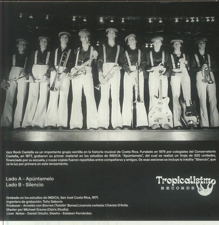 Back cover — JAZZ ROCK CASTELLA — Apuntamelo / Silencio