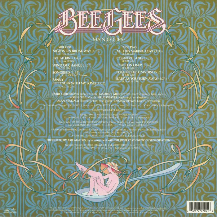 Back cover — BEE GEES — Main Course (reissue)