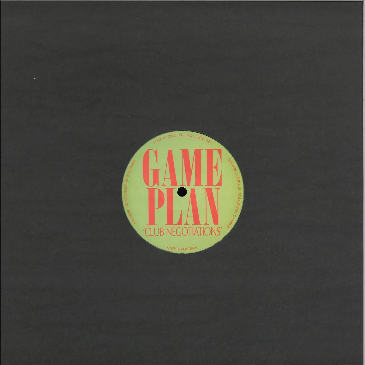Back cover — Game Plan(Gene Tellem&Gabriel Rei) — Club Negotiations