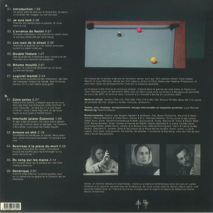 Back cover — VENTRE DE BICHE — Vaniel