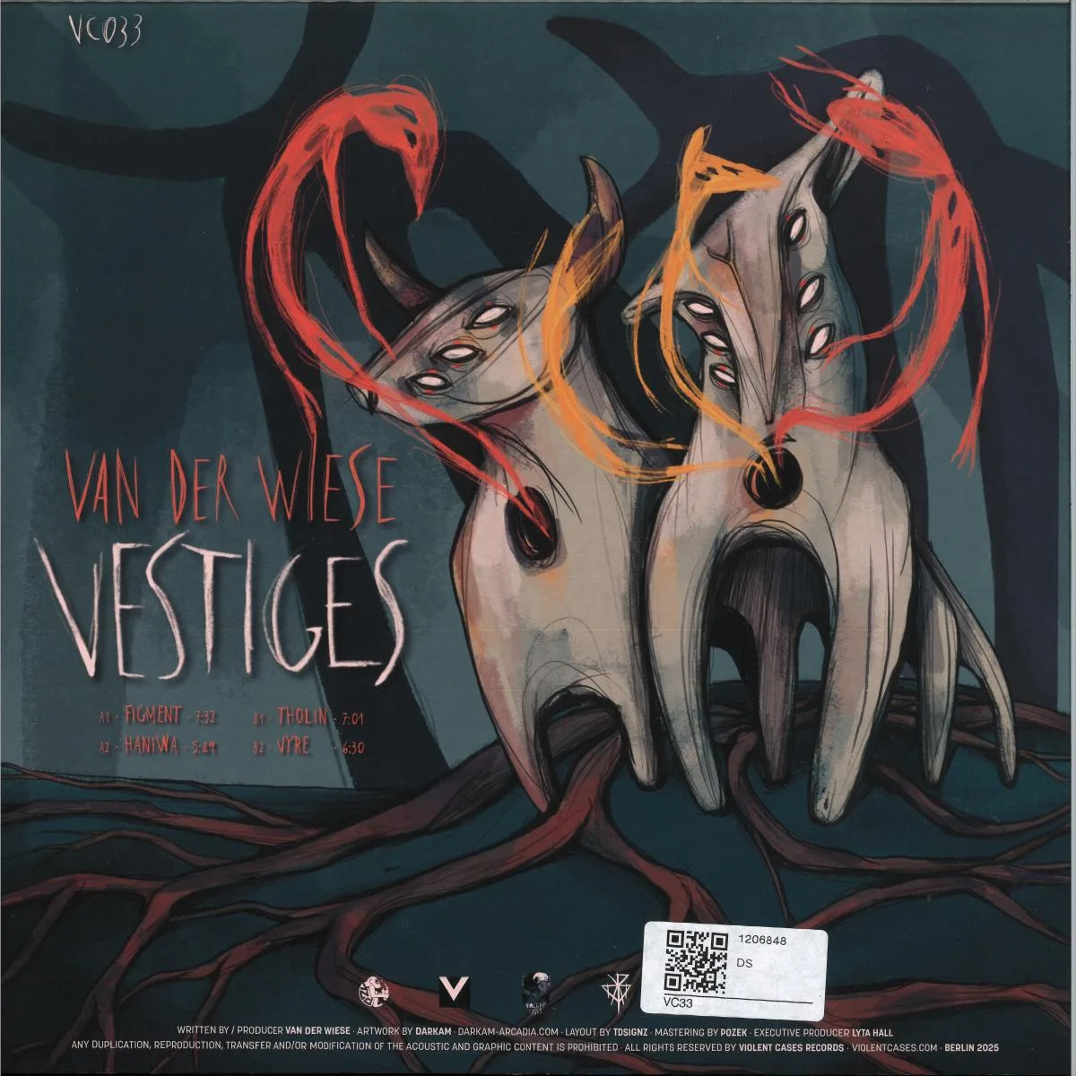 Обратная сторона обложки — Van Der Wiese — Vestiges EP