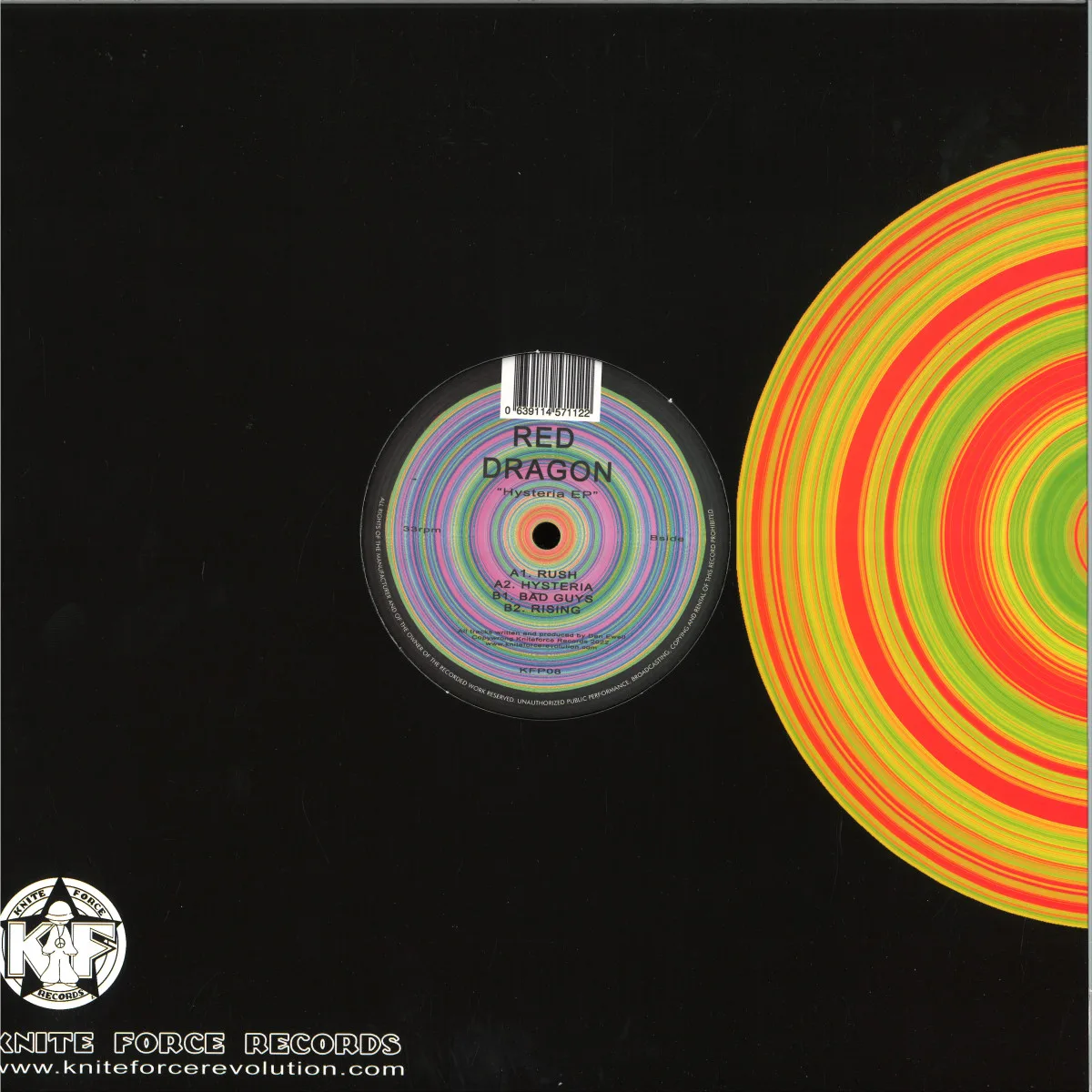 Back cover — Red Dragon — Hysteria EP