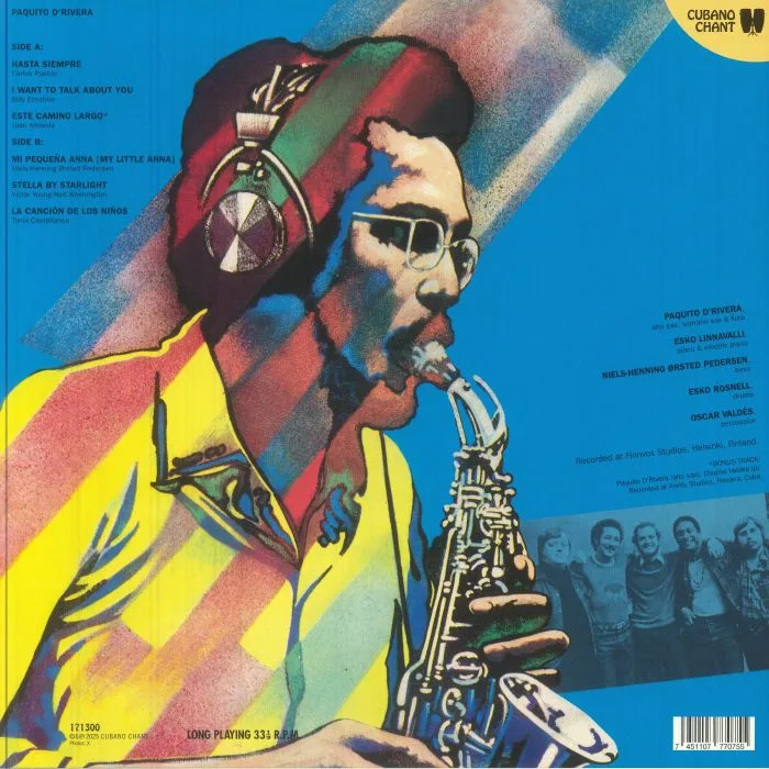 Обратная сторона обложки — Paquito D'RIVERA — Paquito D'Rivera (reissue)