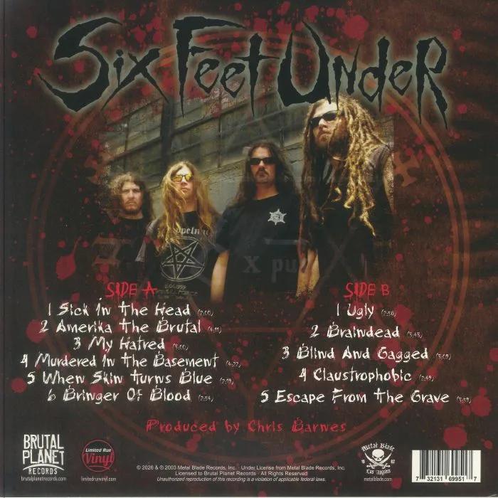 Back cover — SIX FEET UNDER — Bringer Of Blood